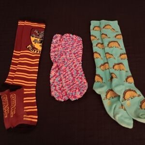 Three Pairs Of Fun, Cozy Socks